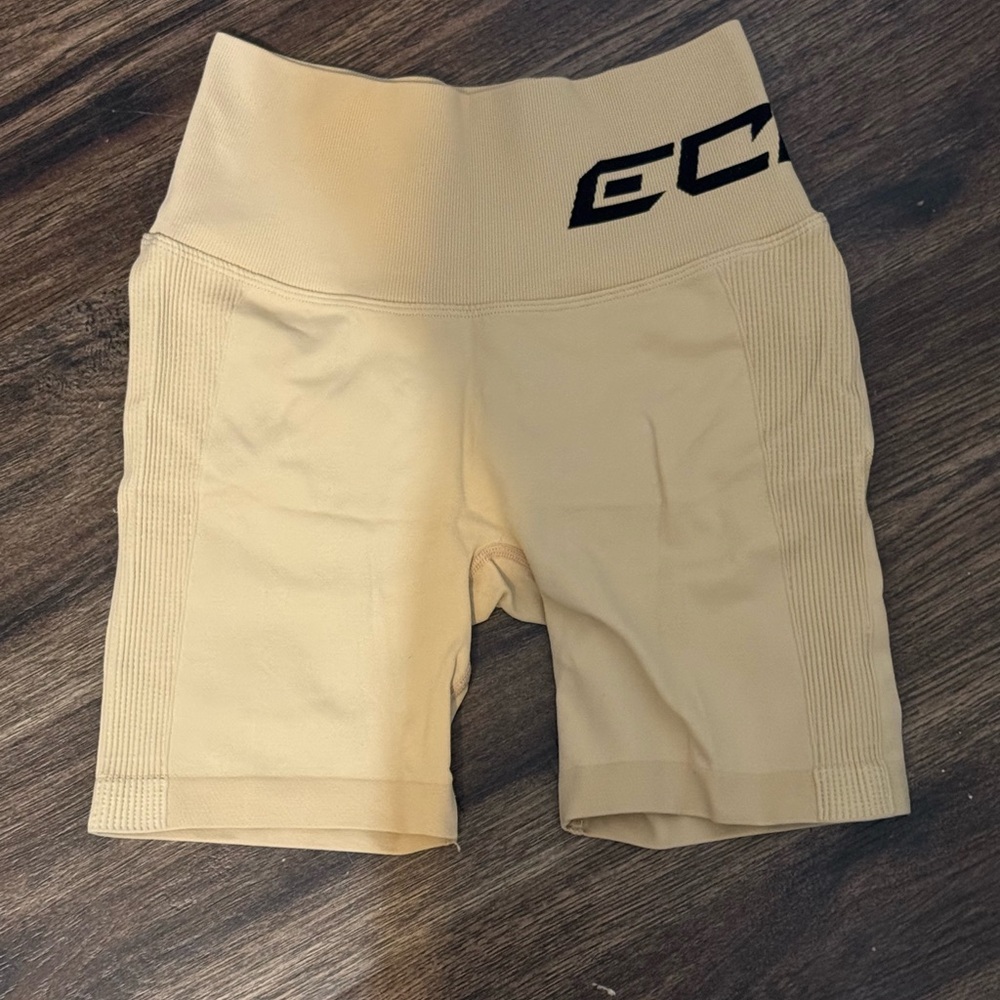 ECHT Tan Athletic Shorts with Elastic Waistband and Stretchy Fit